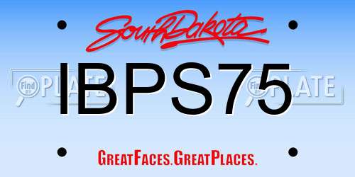 IBPS75 South Dakota License Plate