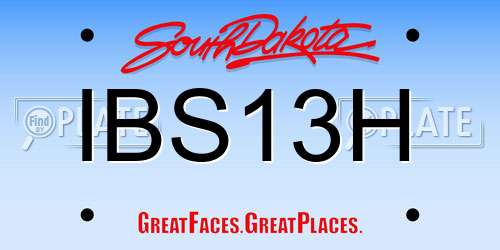 IBS13H South Dakota License Plate