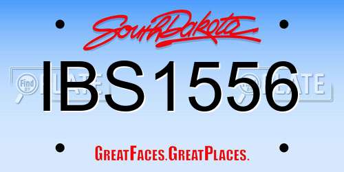 IBS1556 South Dakota License Plate