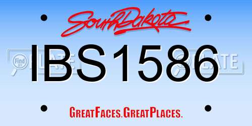 IBS1586 South Dakota License Plate
