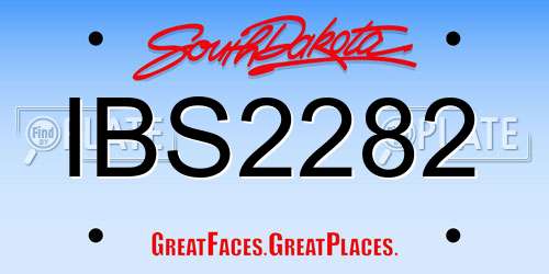 IBS2282 South Dakota License Plate
