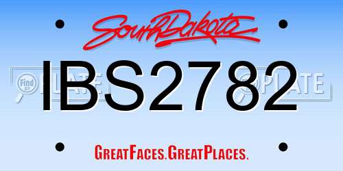 IBS2782 South Dakota License Plate