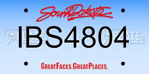 IBS4804 South Dakota License Plate