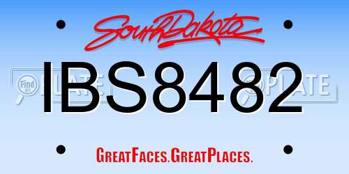 IBS8482 South Dakota License Plate