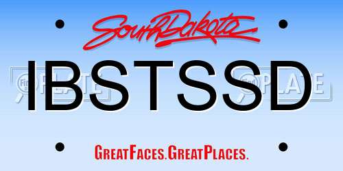 IBSTSSD South Dakota License Plate