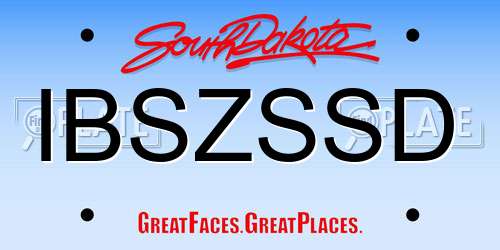 IBSZSSD South Dakota License Plate
