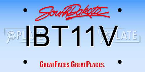 IBT11V South Dakota License Plate