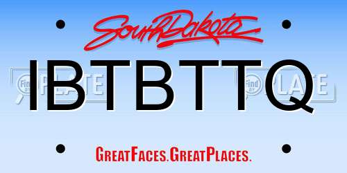 IBTBTTQ South Dakota License Plate