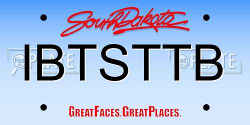 IBTSTTB South Dakota License Plate