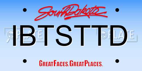 IBTSTTD South Dakota License Plate