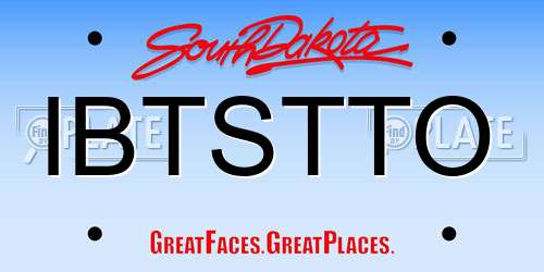 IBTSTTO South Dakota License Plate