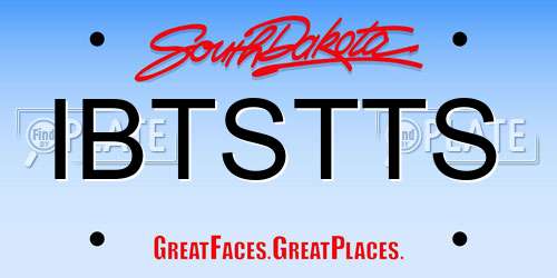 IBTSTTS South Dakota License Plate
