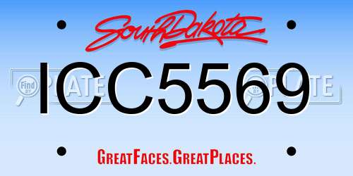 ICC5569 South Dakota License Plate