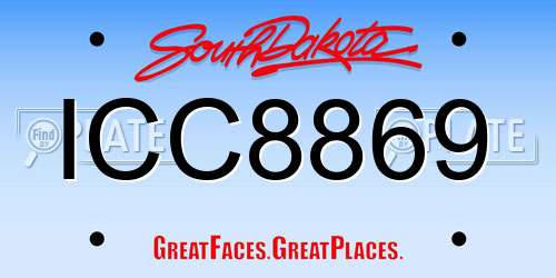 ICC8869 South Dakota License Plate