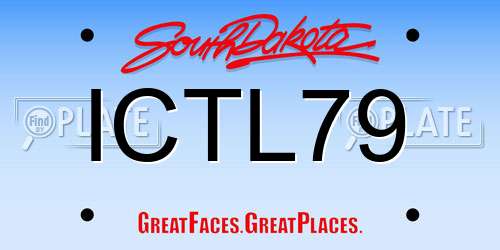 ICTL79 South Dakota License Plate