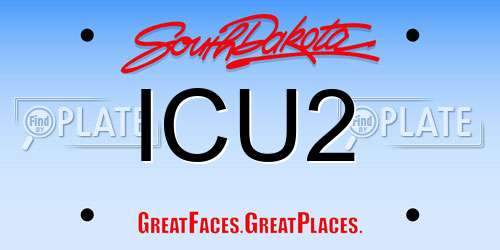 ICU2 South Dakota License Plate