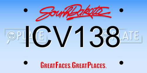 ICV138 South Dakota License Plate
