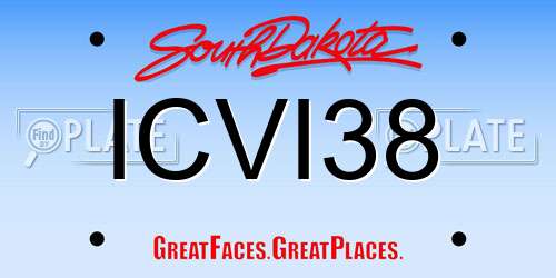 ICVI38 South Dakota License Plate