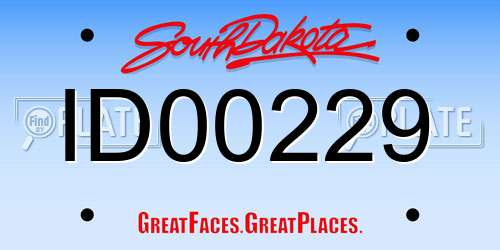 ID00229 South Dakota License Plate