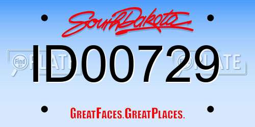 ID00729 South Dakota License Plate
