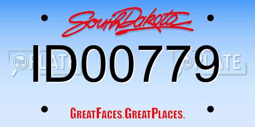 ID00779 South Dakota License Plate