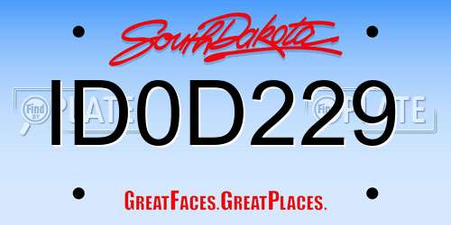 ID0D229 South Dakota License Plate