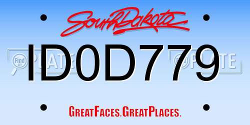 ID0D779 South Dakota License Plate