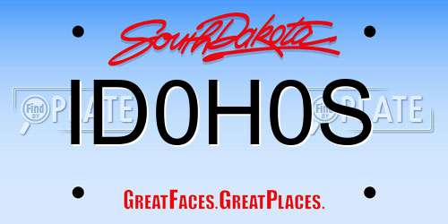 ID0H0S South Dakota License Plate