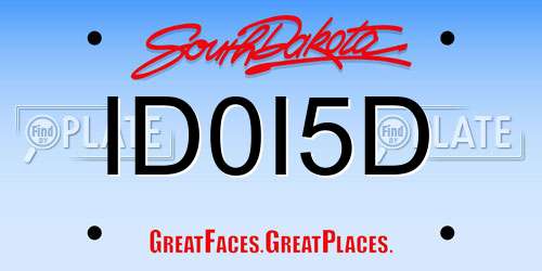 ID0I5D South Dakota License Plate