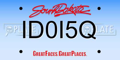 ID0I5Q South Dakota License Plate