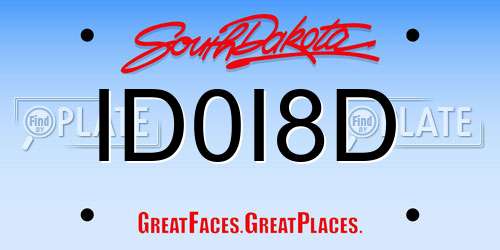 ID0I8D South Dakota License Plate
