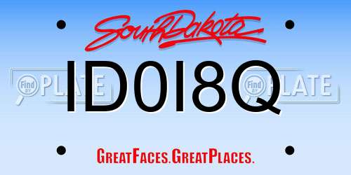 ID0I8Q South Dakota License Plate