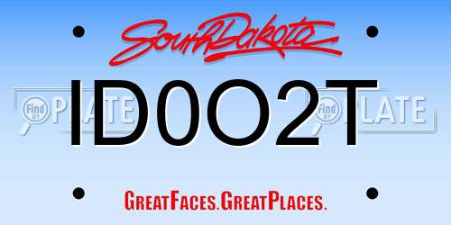 ID0O2T South Dakota License Plate