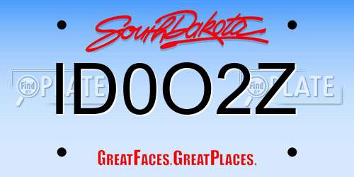 ID0O2Z South Dakota License Plate