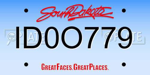 ID0O779 South Dakota License Plate