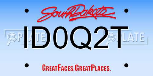 ID0Q2T South Dakota License Plate