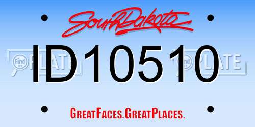 ID10510 South Dakota License Plate