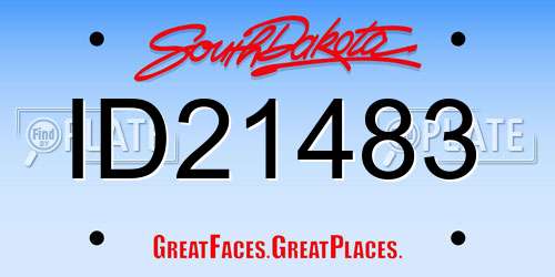 ID21483 South Dakota License Plate