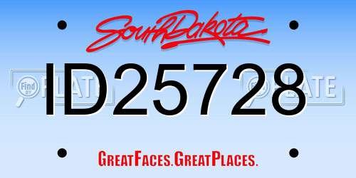 ID25728 South Dakota License Plate