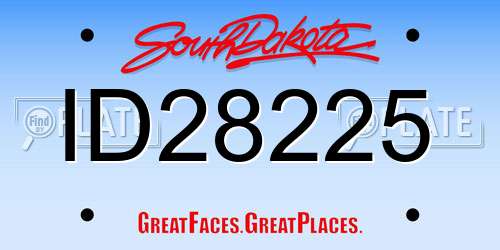 ID28225 South Dakota License Plate