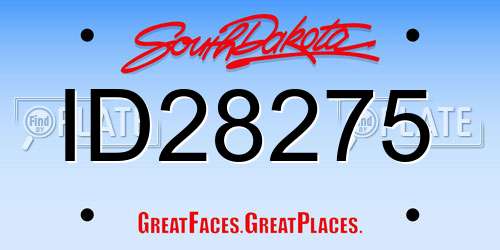 ID28275 South Dakota License Plate