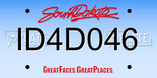 ID4D046 South Dakota License Plate
