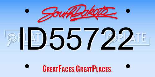 ID55722 South Dakota License Plate