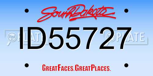 ID55727 South Dakota License Plate