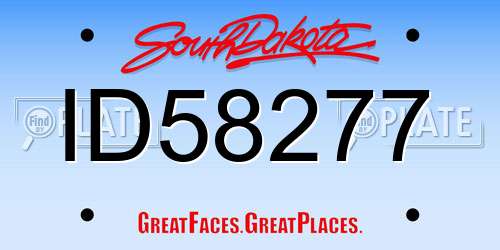 ID58277 South Dakota License Plate