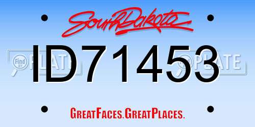 ID71453 South Dakota License Plate