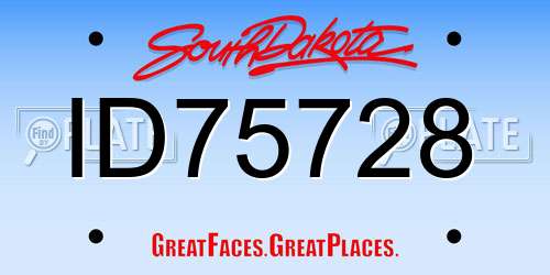 ID75728 South Dakota License Plate