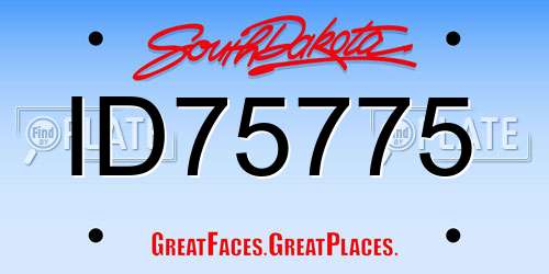 ID75775 South Dakota License Plate