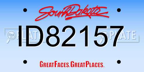 ID82157 South Dakota License Plate