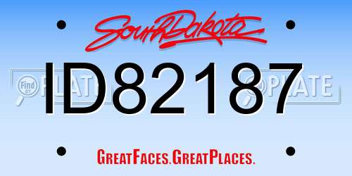 ID82187 South Dakota License Plate